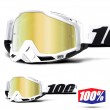 Maschera Cross 100% THE RACECRAFT Stuu - Lente Oro Specchio