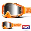 Maschera Cross 100% THE RACECRAFT Sahara - Lente Argento Specchio