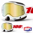 Maschera Motoslitta 100% ACCURI2 SNOW Denver - Lente Dual Vented True Gold Specchio