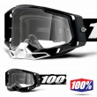 Maschera Cross 100% RACECRAFT2 Black - Lente Trasparente
