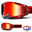 Maschera Cross 100% RACECRAFT2 Red - Lente Rosso Specchio