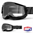 Maschera Cross 100% STRATA2 Black - Lente Trasparente