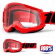 Maschera Cross 100% STRATA2 Red - Lente Trasparente