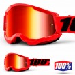Maschera Cross 100% STRATA2 Red - Lente Rosso Specchio