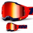 Maschera Cross 100% ACCURI2 Kearny - Lente Rosso Specchio