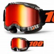 Maschera Motoslitta 100% ACCURI2 SNOW Geospace - Lente Dual Vented Rosso Specchio