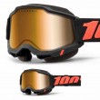 Maschera Motoslitta 100% ACCURI2 SNOW Borego - Lente Dual Vented Oro Specchio