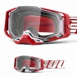 Maschera Cross 100% ARMEGA Oversized Deep Red - Lente Trasparente