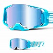 Maschera Cross 100% ARMEGA Oversized Sky - Lente Argento Specchio