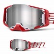 Maschera Cross 100% ARMEGA Oversized Deep Red - Lente Argento Flash