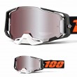 Maschera Cross 100% ARMEGA Blacktail - Lente HiPER Argento Specchio