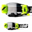 Maschera Cross 100% ARMEGA FORECAST Black - Lente Trasparente - Offerta Online