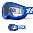 Maschera Cross 100% STRATA 2 Blue - Lente Trasparente - Offerta
