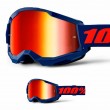 Maschera Cross 100% STRATA 2 Navy - Lente Rosso Specchio - Offerta