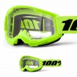 Maschera Cross 100% STRATA 2 Junior Neon Yellow - Lente Trasparente - Offerta