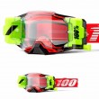 Maschera Cross 100% ARMEGA FORECAST Red - Lente Trasparente - Offerta