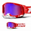 Maschera Cross 100% RACECRAFT 2 Red - Lente Rosso Blu Specchio - Offerta