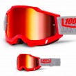 Maschera Cross 100% ACCURI 2 Gatorback - Lente Rosso Specchio - Offerta