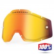 100% Lente Maschere - Doppia Ventilata Rosso Specchio
