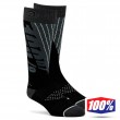 Calze Motocross 100% TORQUE Comfort - Nero Grigio Acciaio
