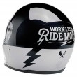 Casco Integrale Biltwell LANE SPLITTER Rusty Butcher - Nero Bianco