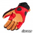 Guanti Moto Icon HYPERSPORT SHORT - Rosso