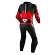 Tuta Pelle Moto REV'IT! HYPERSPEED 3 - Nero Rosso Fluo - Offerta