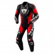 Tuta Pelle Moto REV'IT! HYPERSPEED 3 - Nero Rosso Fluo - Offerta