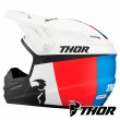Casco Motocross Bambino Thor Youth SECTOR RACER - Bianco Blu Rosso