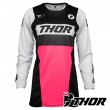 Maglia Cross Donna Thor Women's PULSE RACER - Nero Rosa