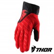 Guanti Cross Thor REBOUND - Rosso Nero