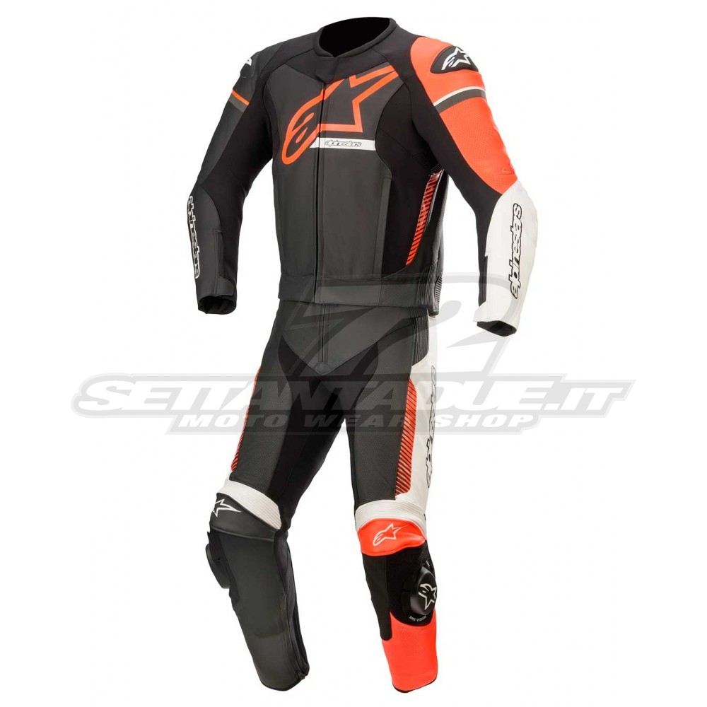 Alpinestars Tuta moto Alpinestars Gp force phantom leather suit 1 pc Rosso nero 