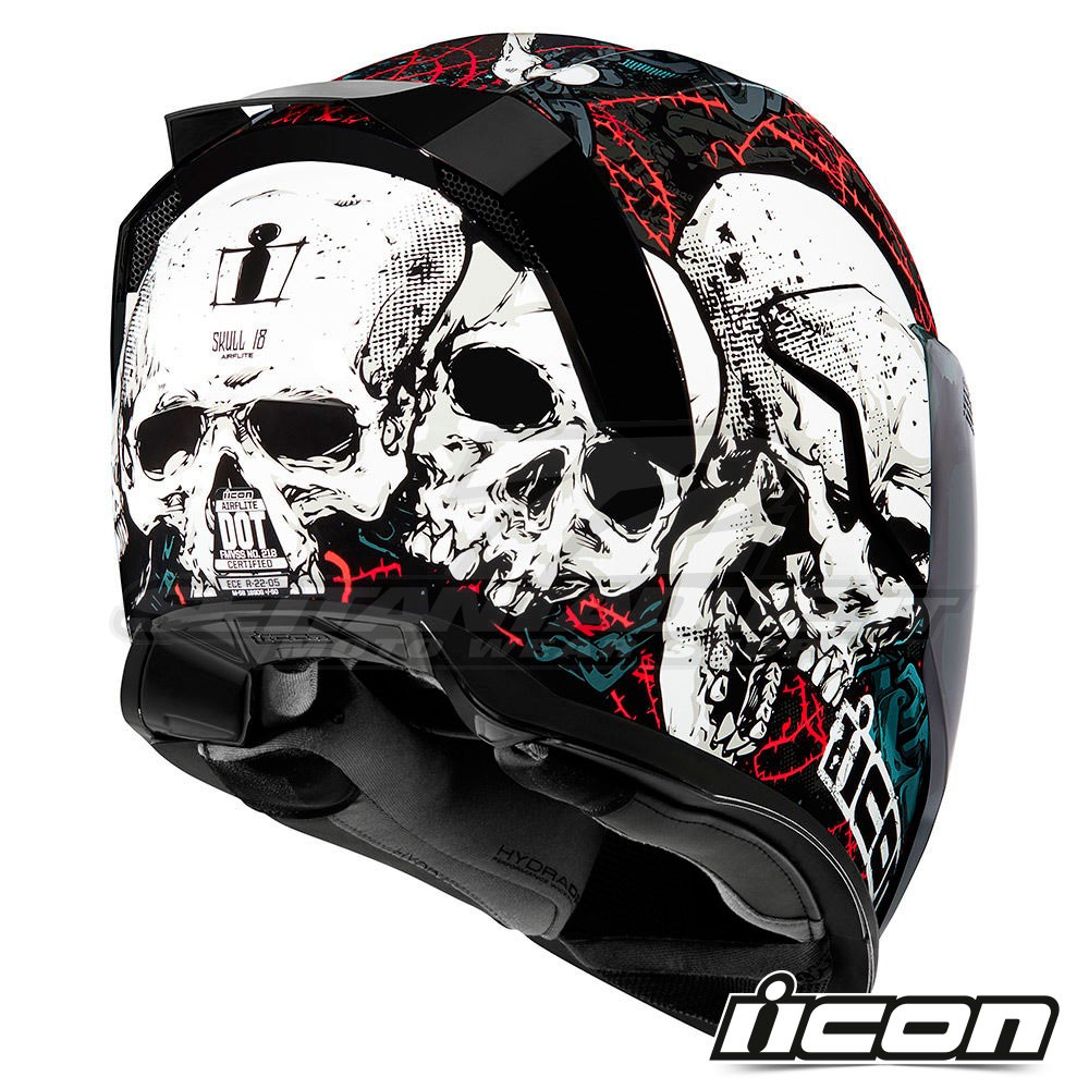 Icon AIRFLITE Skull 18 Full Face Helmet - Glory | SETTANTADUE.IT
