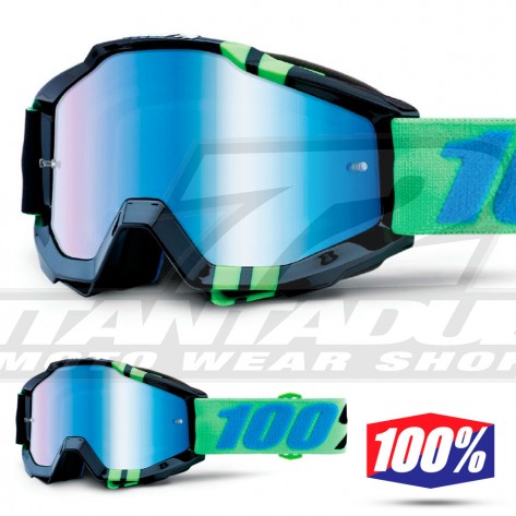 100% Maschera THE ACCURI Acidulous Cyan - Lente Blu Specchio