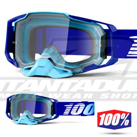 100% Maschera THE RACECRAFT Derestricted - Lente Trasparente