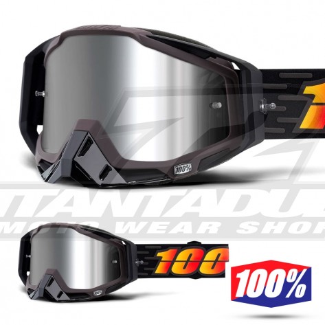 100% Maschera THE RACECRAFT Derestricted - Lente Rosso Specchio