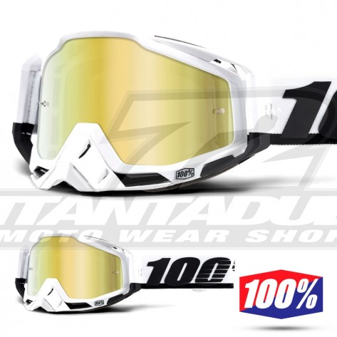 100% Maschera THE RACECRAFT Derestricted - Lente Rosso Specchio