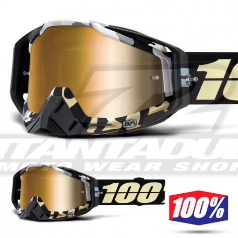 100% Maschera THE RACECRAFT Derestricted - Lente Rosso Specchio
