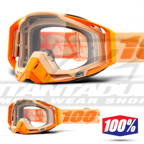 100% Maschera THE RACECRAFT Derestricted - Lente Trasparente