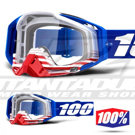 100% Maschera THE RACECRAFT Derestricted - Lente Trasparente