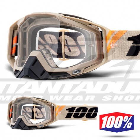 100% Maschera THE RACECRAFT Derestricted - Lente Trasparente