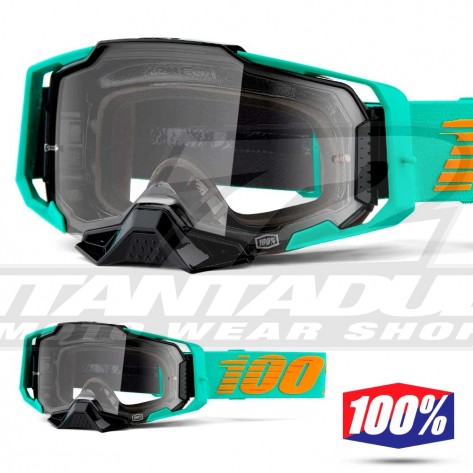 100% Maschera THE RACECRAFT Derestricted - Lente Trasparente