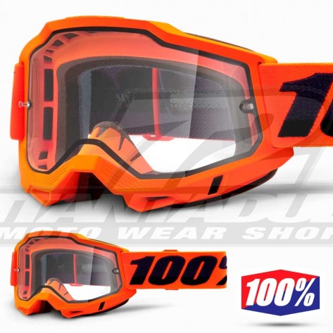 100% Maschera THE ACCURI Zest - Lente Trasparente