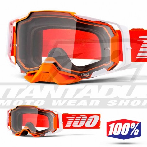100% Maschera THE RACECRAFT Derestricted - Lente Trasparente