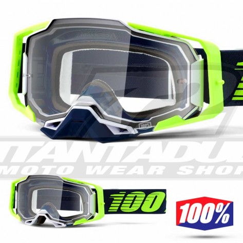 100% Maschera THE RACECRAFT Derestricted - Lente Trasparente