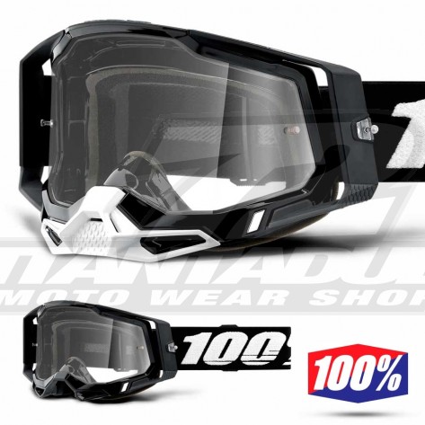 100% Maschera THE RACECRAFT Derestricted - Lente Trasparente