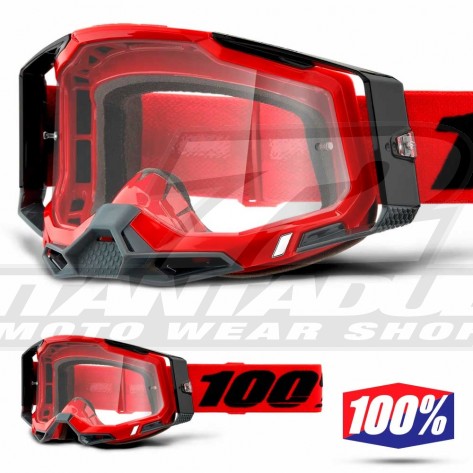 100% Maschera THE RACECRAFT Derestricted - Lente Trasparente