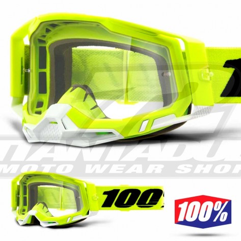 100% Maschera THE RACECRAFT Derestricted - Lente Trasparente