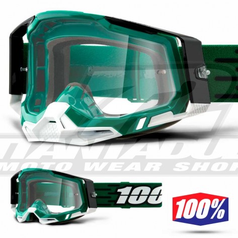 100% Maschera THE RACECRAFT Derestricted - Lente Trasparente