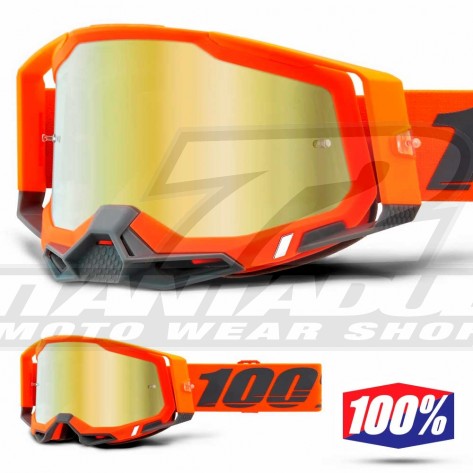 100% Maschera THE RACECRAFT Derestricted - Lente Trasparente